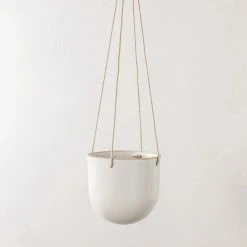 Convivial New Arrivals Arched Stoneware Hanging Planter