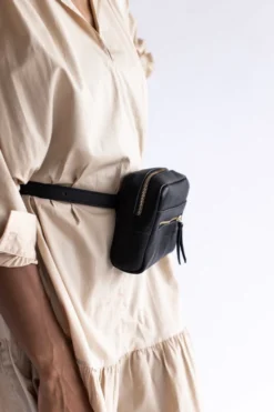 Abby Alley Handcrafted Brenda Belt Bag - Black