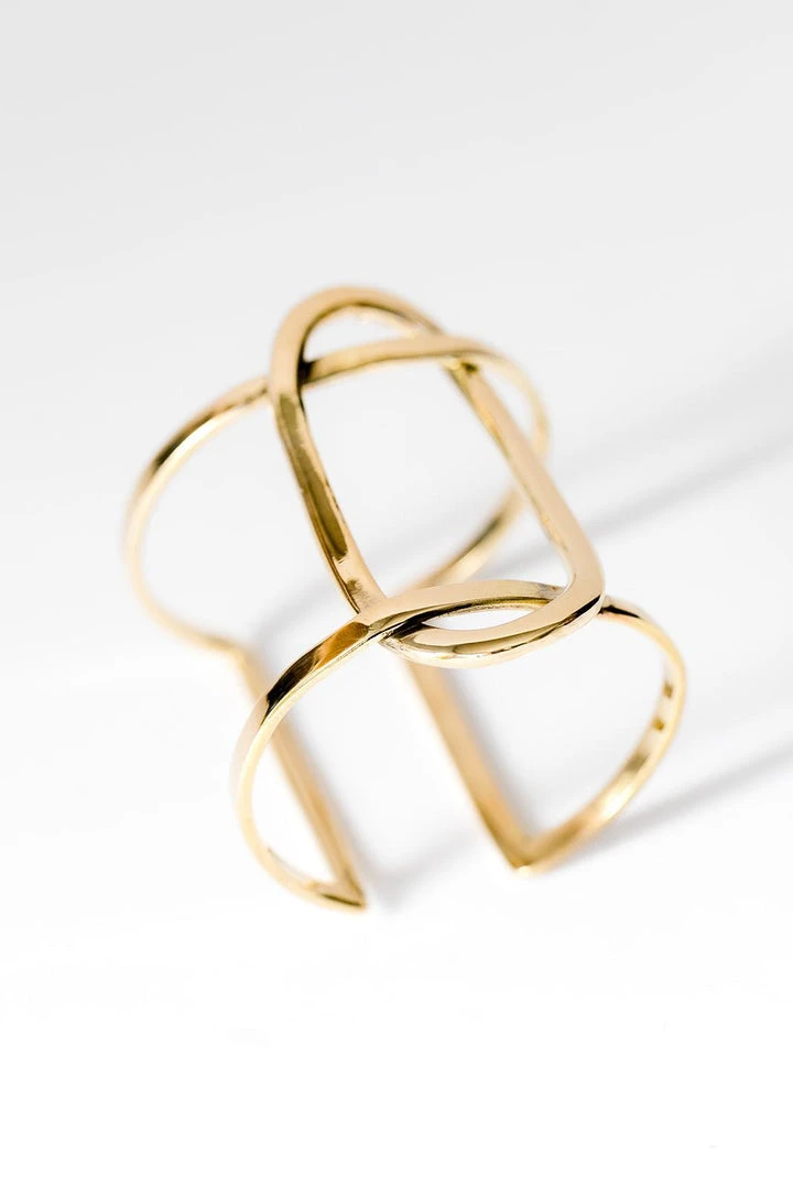 Abby Alley Crossover Cuff Bracelet Handcrafted 7 Abby Alley Crossover Cuff Bracelet Handcrafted