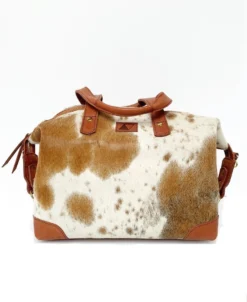 Abby Alley Ellen Handbag - Chestnut Cow Hair Handcrafted