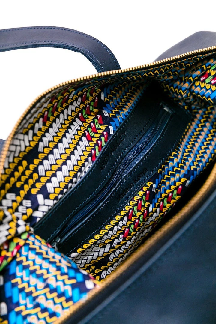 Abby Alley Handcrafted Ellen Handbag - Navy 8 Abby Alley Handcrafted Ellen Handbag - Navy