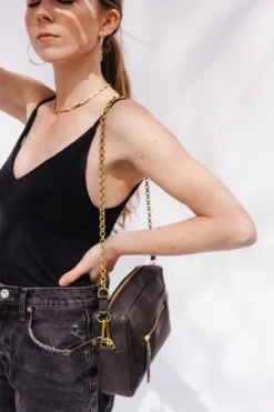 Abby Alley Essential Crossbody Bag - Black Handcrafted