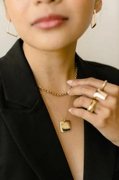 Abby Alley Jewelry Square Pendant Necklace