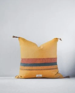 Soil To Studio Best Sellers Aditi Linen Throw PIllow Cover - Yellow