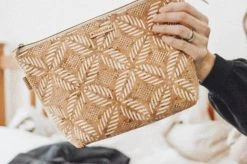 Carry Courage Adventurer Cork Cosmetics Bag - Natural Home Goods