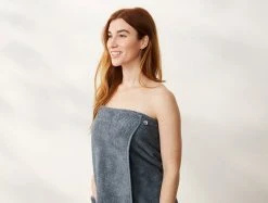 Coyuchi Home Goods Air Weight Bath Wrap - French Blue