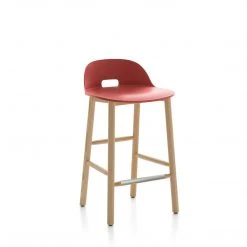 Emeco Alfi Recycled Low Back Barstool - Ash