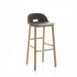 Emeco Alfi Recycled Low Back Barstool - Ash