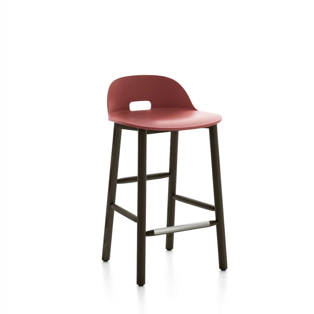 Emeco Alfi Recycled Low Back Barstool - Dark Ash Furniture 9 Emeco Alfi Recycled Low Back Barstool - Dark Ash Furniture