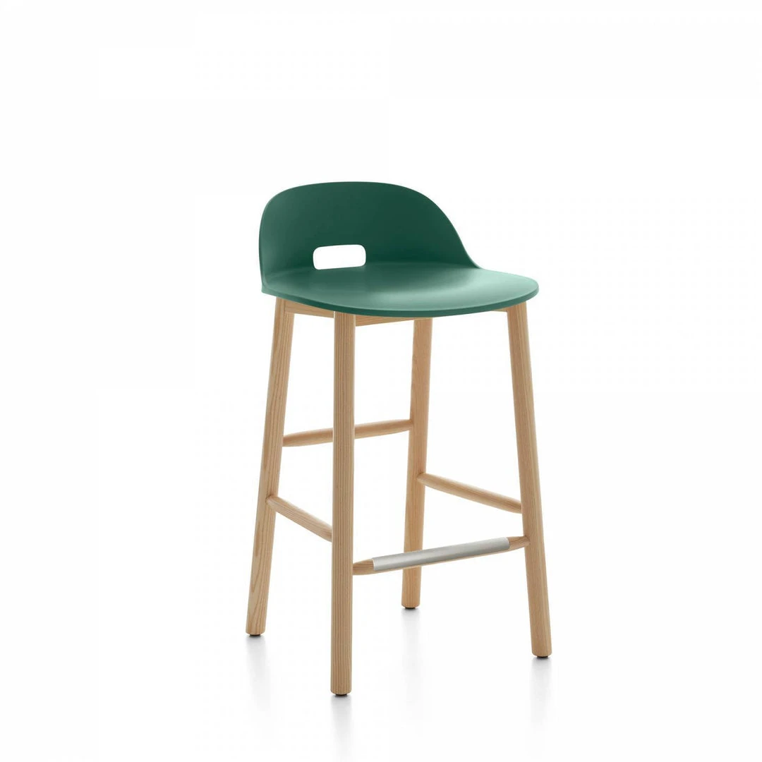 Emeco Alfi Recycled Low Back Counter Stool - Ash Furniture 8 Emeco Alfi Recycled Low Back Counter Stool - Ash Furniture