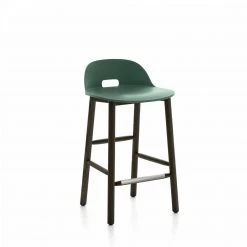 Emeco Furniture Alfi Recycled Low Back Counter Stool - Dark Ash