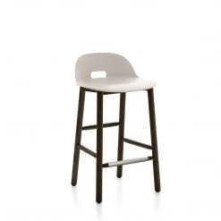 Emeco Furniture Alfi Recycled Low Back Counter Stool - Dark Ash
