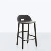 Emeco Furniture Alfi Recycled Low Back Counter Stool - Dark Ash 2 Emeco Furniture Alfi Recycled Low Back Counter Stool - Dark Ash