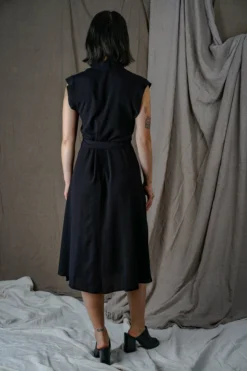 Altar Handcrafted Black Wrap Dress
