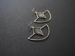 Iron Oxide Crystal Amulet Earrings Jewelry