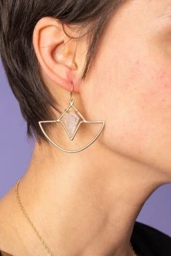 Iron Oxide Crystal Amulet Earrings Jewelry