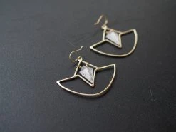 Iron Oxide Crystal Amulet Earrings Jewelry