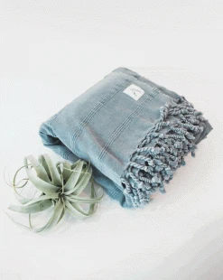Amante Marketplace Kurios Turkish Towel / Blanket - Denim 16 Amante Marketplace Kurios Turkish Towel / Blanket - Denim