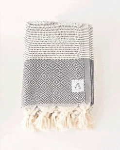 Amante Marketplace Best Sellers Magis Diamond Turkish Blanket - Black