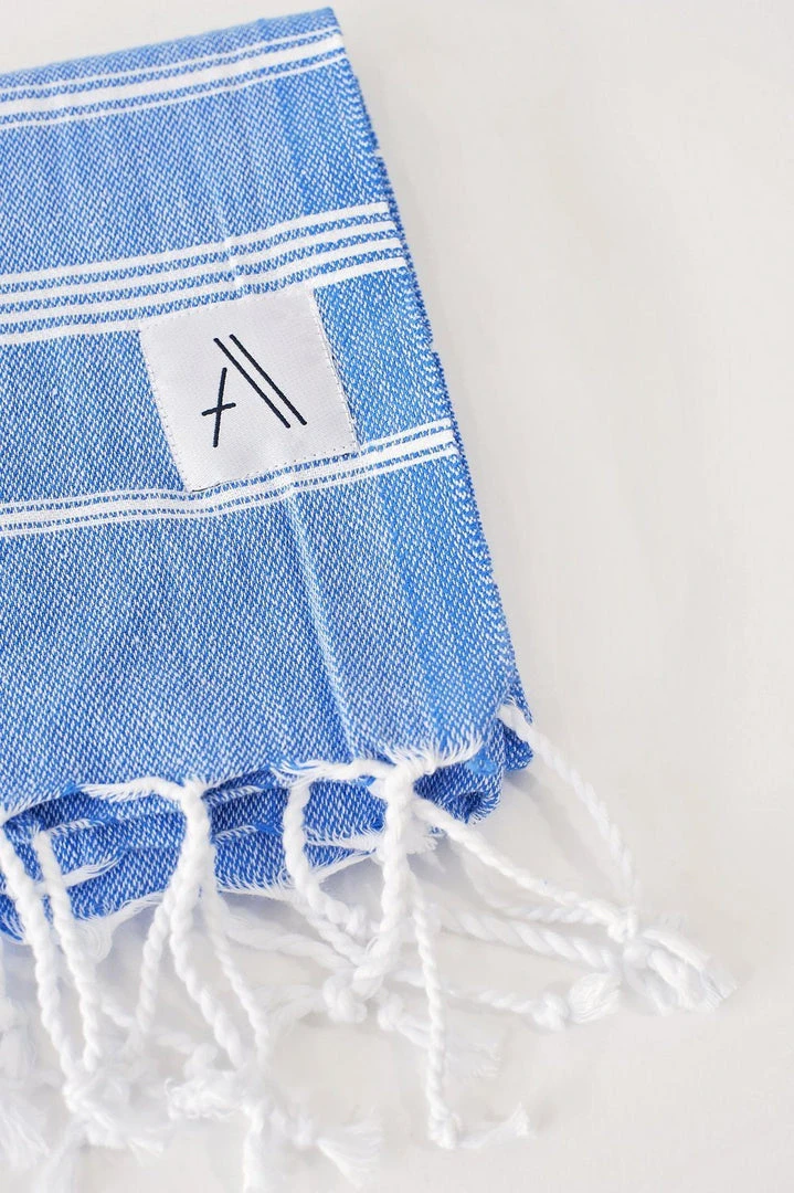 Amante Marketplace Teleios Turkish Towel - Blue Home Goods 3 Amante Marketplace Teleios Turkish Towel - Blue Home Goods