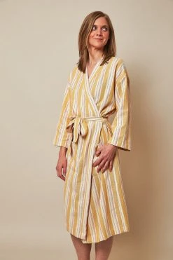 Anatolico Best Sellers Boho Mustard Unisex Turkish Robe