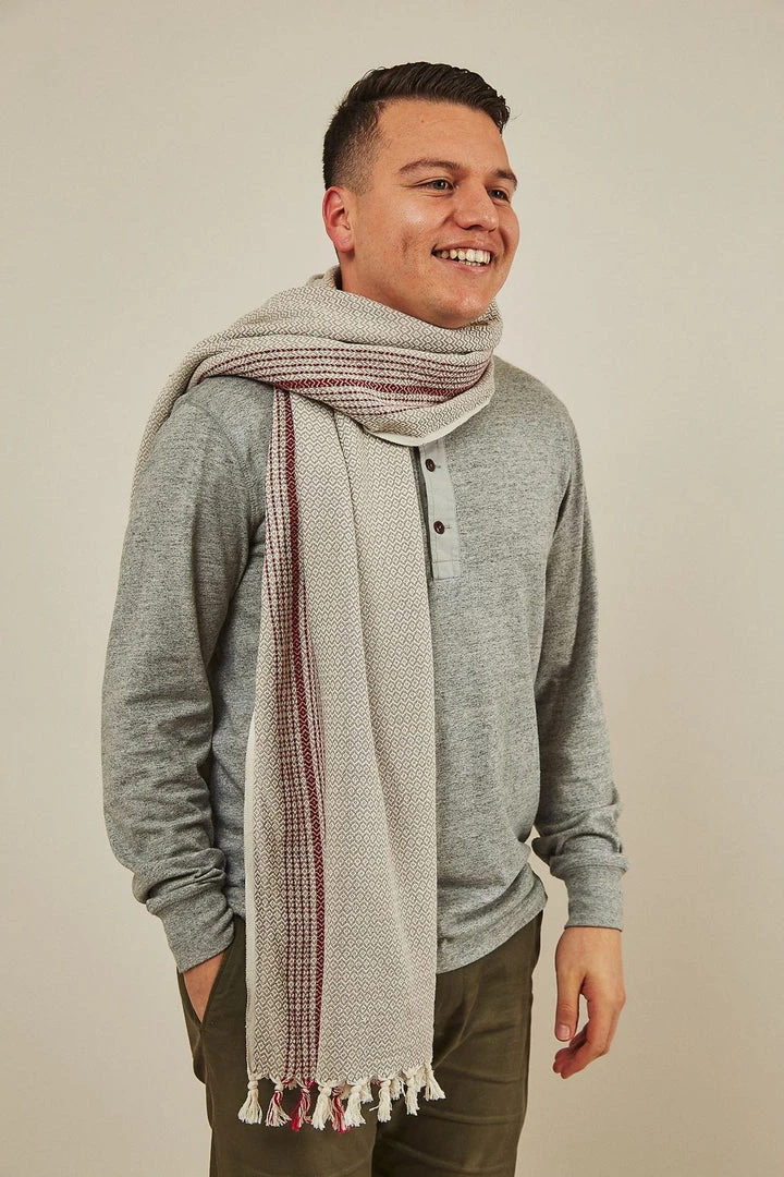 Anatolico Throw Blankets Matia Turkish Blanket / Scarf - Beige 3 Anatolico Throw Blankets Matia Turkish Blanket / Scarf - Beige