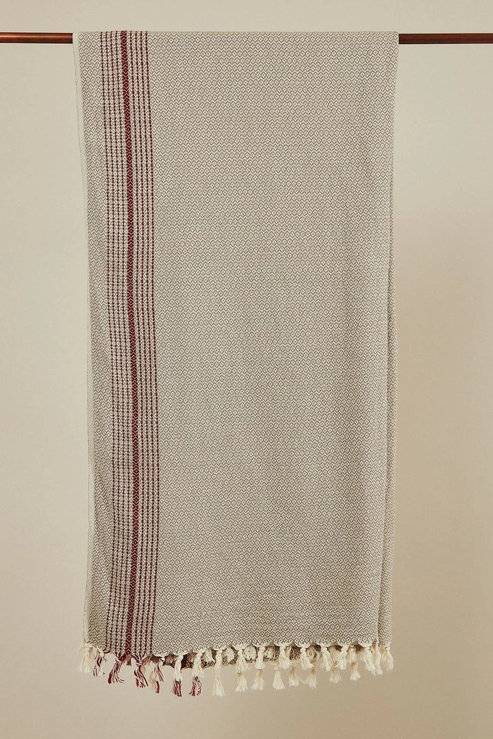 Anatolico Throw Blankets Matia Turkish Blanket / Scarf - Beige 4 Anatolico Throw Blankets Matia Turkish Blanket / Scarf - Beige