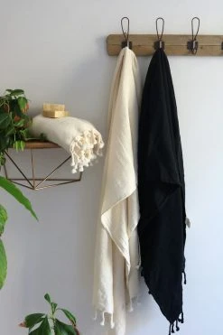 Anatolico Best Sellers Waffle Weave Turkish Towel - Black