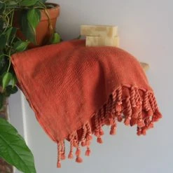 Anatolico Home Goods Waffle Weave Turkish Towel - Coral