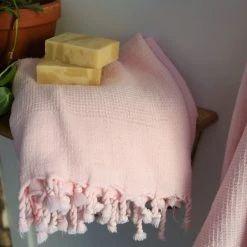 Anatolico Best Sellers Waffle Weave Turkish Towel - Pink