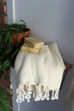 Anatolico Waffle Weave Turkish Towel - White