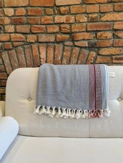 Anatolico Matia Turkish Blanket / Scarf - Gray