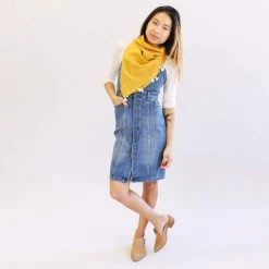 Anchal Accessories Grid Scarf With Tassels - Gold 9 Anchal Accessories Grid Scarf With Tassels - Gold