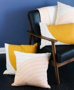 Anchal Curve Throw Pillow - Gold Home Goods