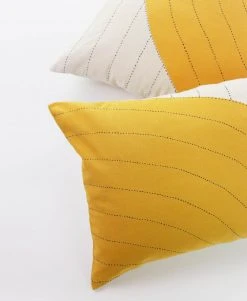 Anchal Curve Throw Pillow - Gold Home Goods