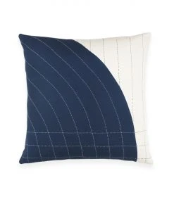 Anchal Curve Throw Pillow - Navy Home Goods