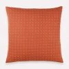 Anchal Cross Stitch Throw Pillow- Rust