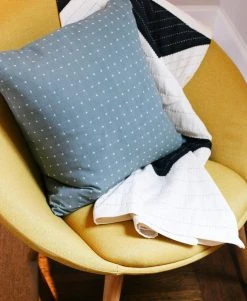 Anchal Cross Stitch Throw Pillow - Spruce