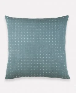 Anchal Cross Stitch Throw Pillow - Spruce