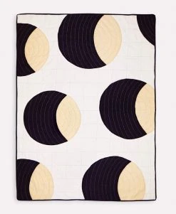 Anchal Crescent Lattice Quilt - Charcoal Home Goods