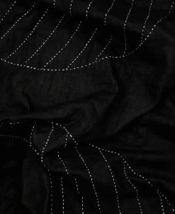 Anchal Crescent Lattice Quilt - Charcoal Home Goods