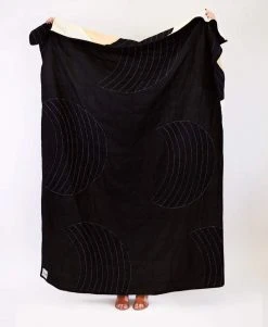 Anchal Crescent Lattice Quilt - Charcoal Home Goods