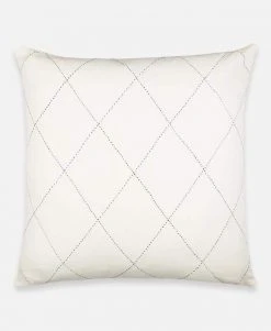 Anchal Home Goods Diamond Stitch Euro Throw Pillow - Bone