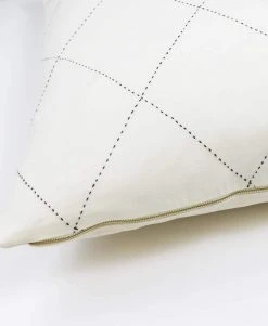 Anchal Home Goods Diamond Stitch Euro Throw Pillow - Bone