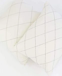 Anchal Diamond Stitch Standard Throw Pillow - Bone