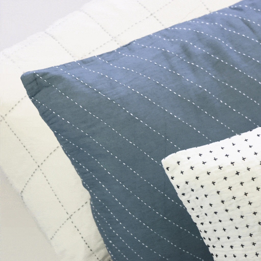 Anchal Home Goods Grid Stitch Standard Throw Pillow - Bone 5 Anchal Home Goods Grid Stitch Standard Throw Pillow - Bone