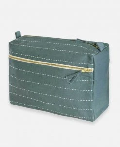 Anchal Pin Stitch Large Toiletry Bag - Spruce
