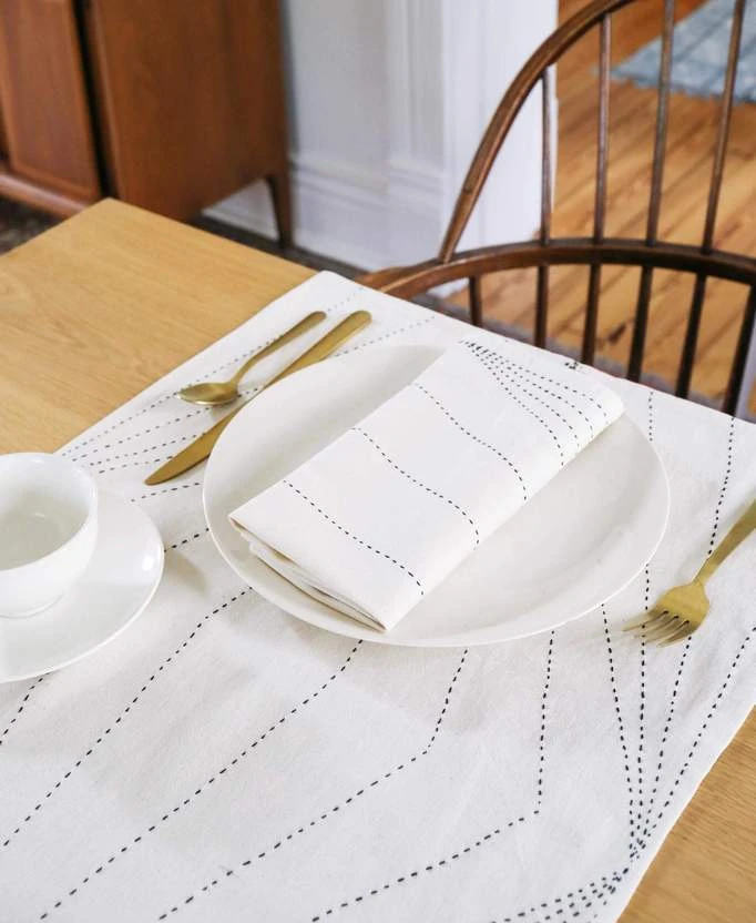 Anchal Prism Napkin Set - Bone 4 Anchal Prism Napkin Set - Bone