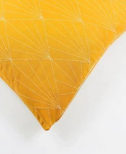 Anchal Prism Throw Pillow - Mustard