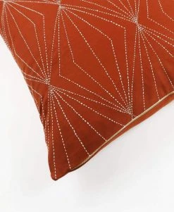 Anchal Prism Throw Pillow - Rust Home Goods